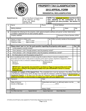 Taxpayer Notice of Claim (DOR82179PT) - Personal <b>Property</b>. . Maricopa property records
